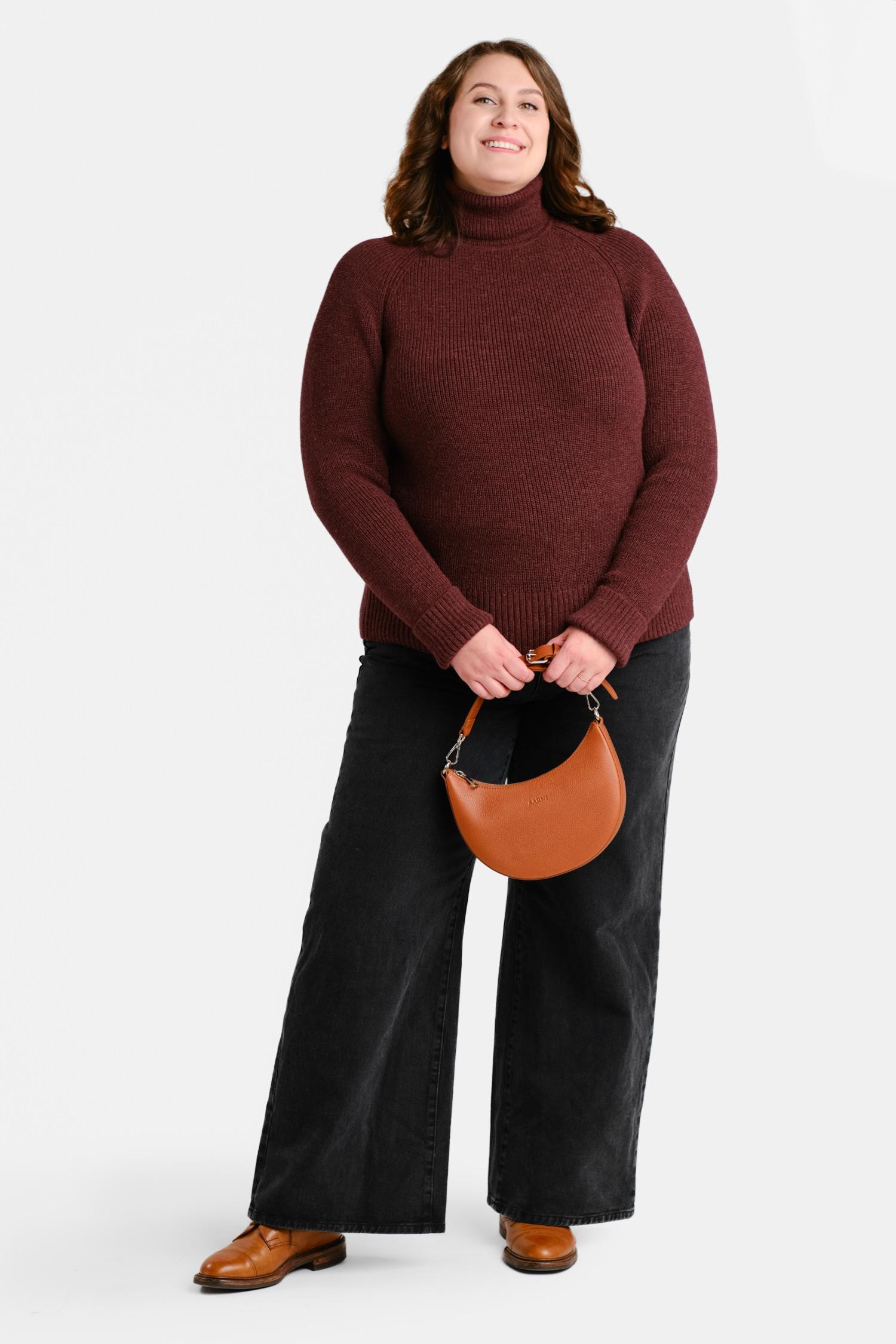 Vesikko-neule, bordeaux - Image 3