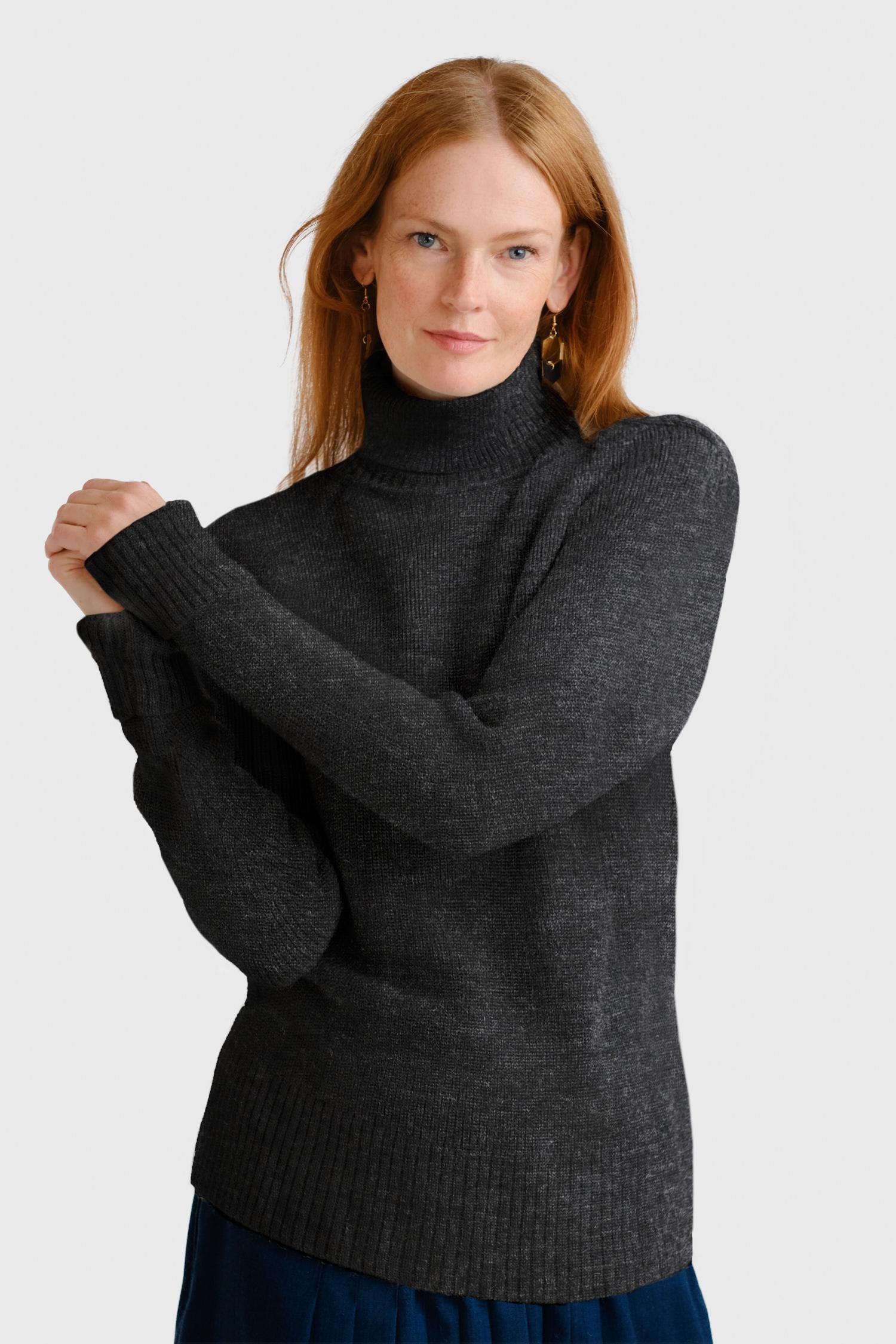 Vesikko-neule, hiilenharmaa