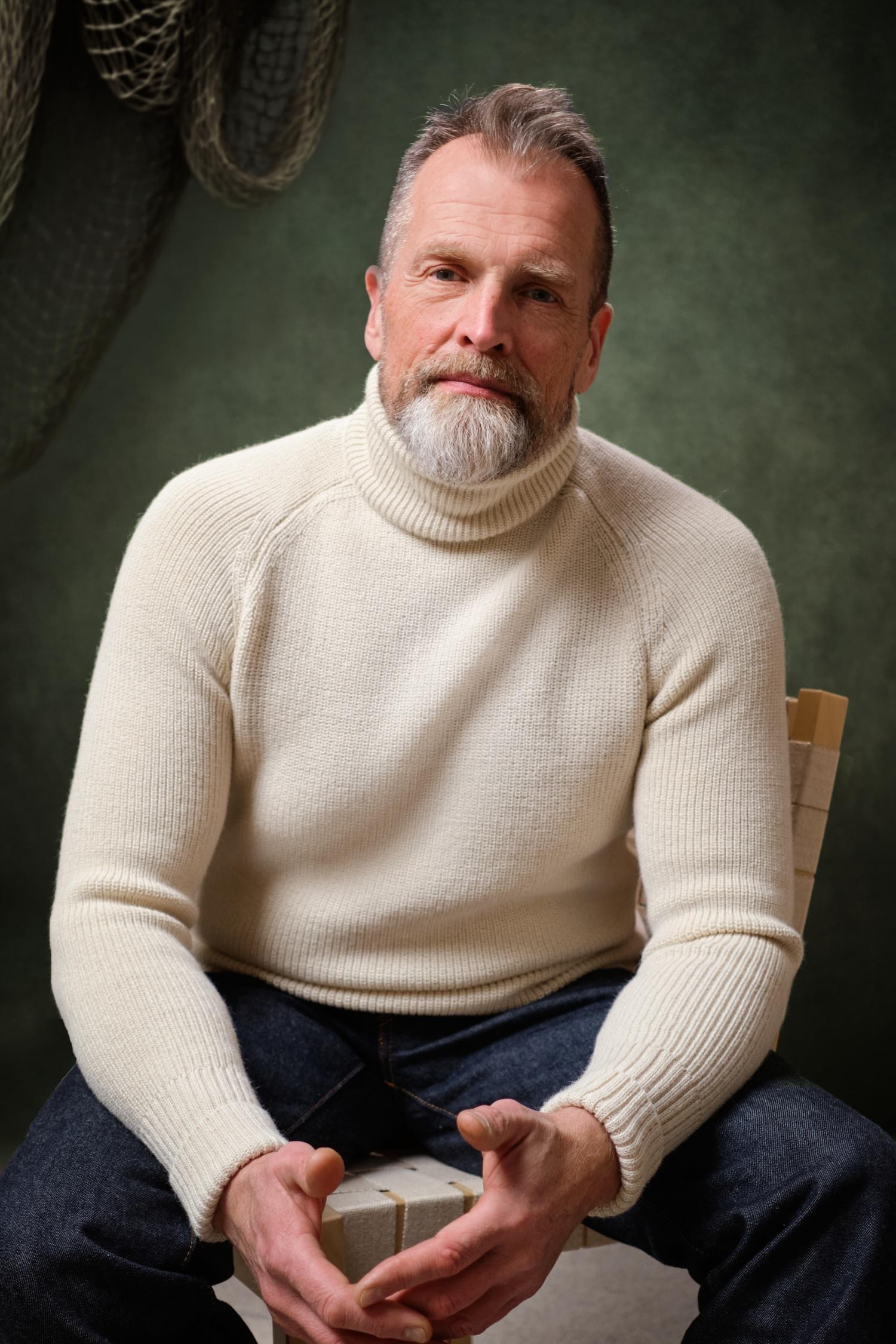 Vesikko-neule, luonnonvalkoinen