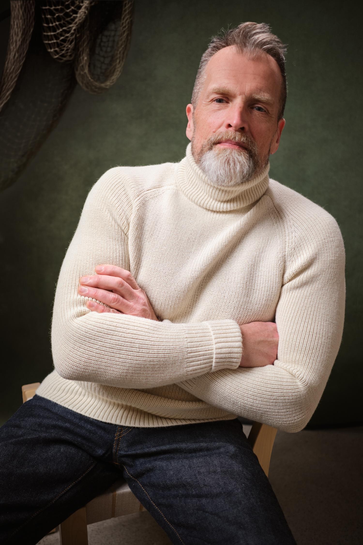 Vesikko-pooloneule, Luonnonvalkoinen, XXL, 1 LK, #5945