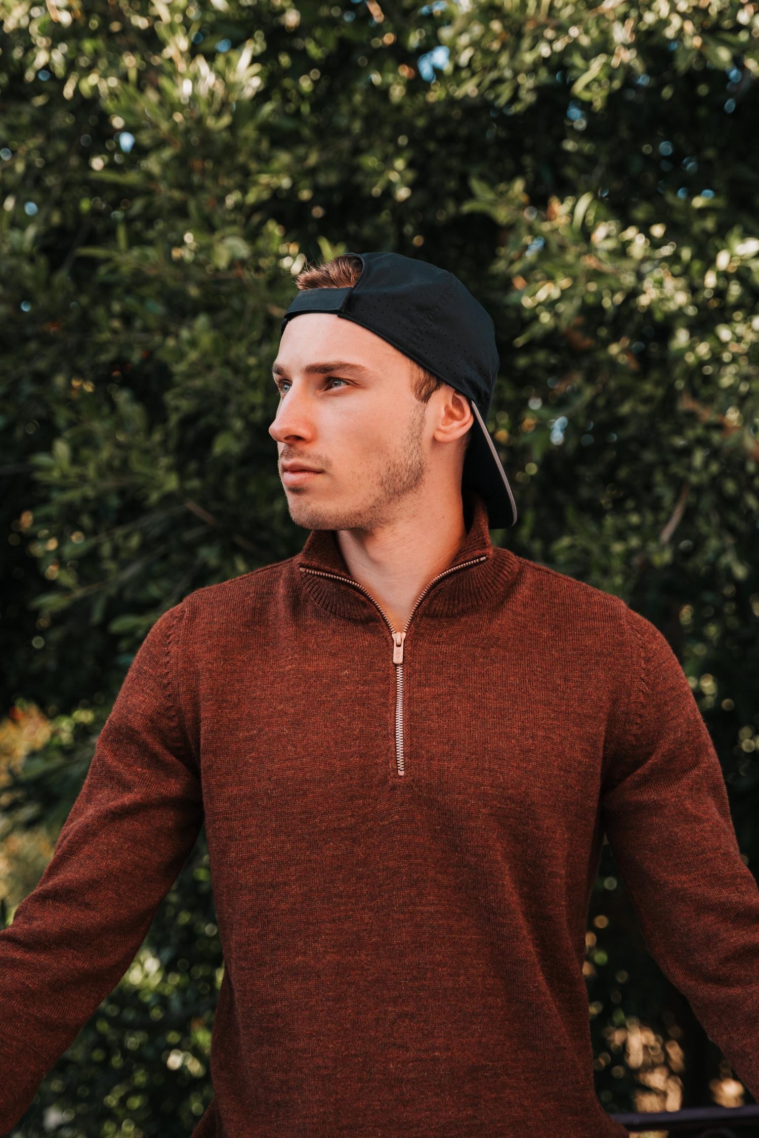 Half Zip -neulepusero, mahonki - Image 6