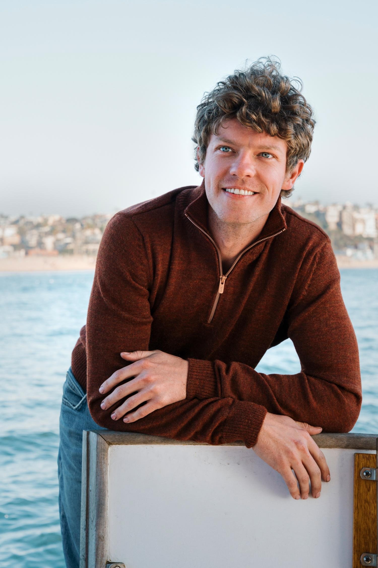 Half Zip -neulepusero, mahonki