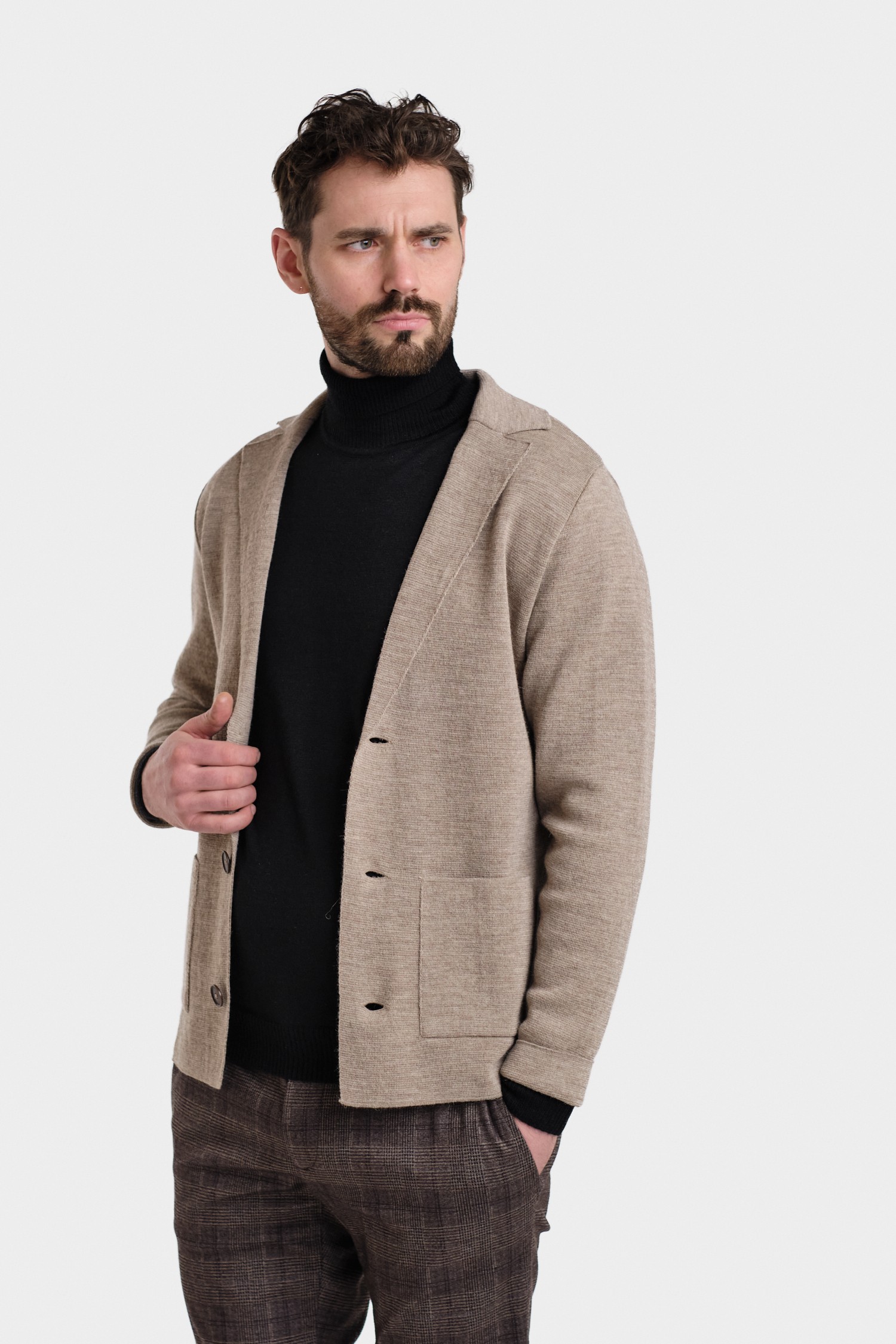 Blaze-neuletakki, greige - Image 3