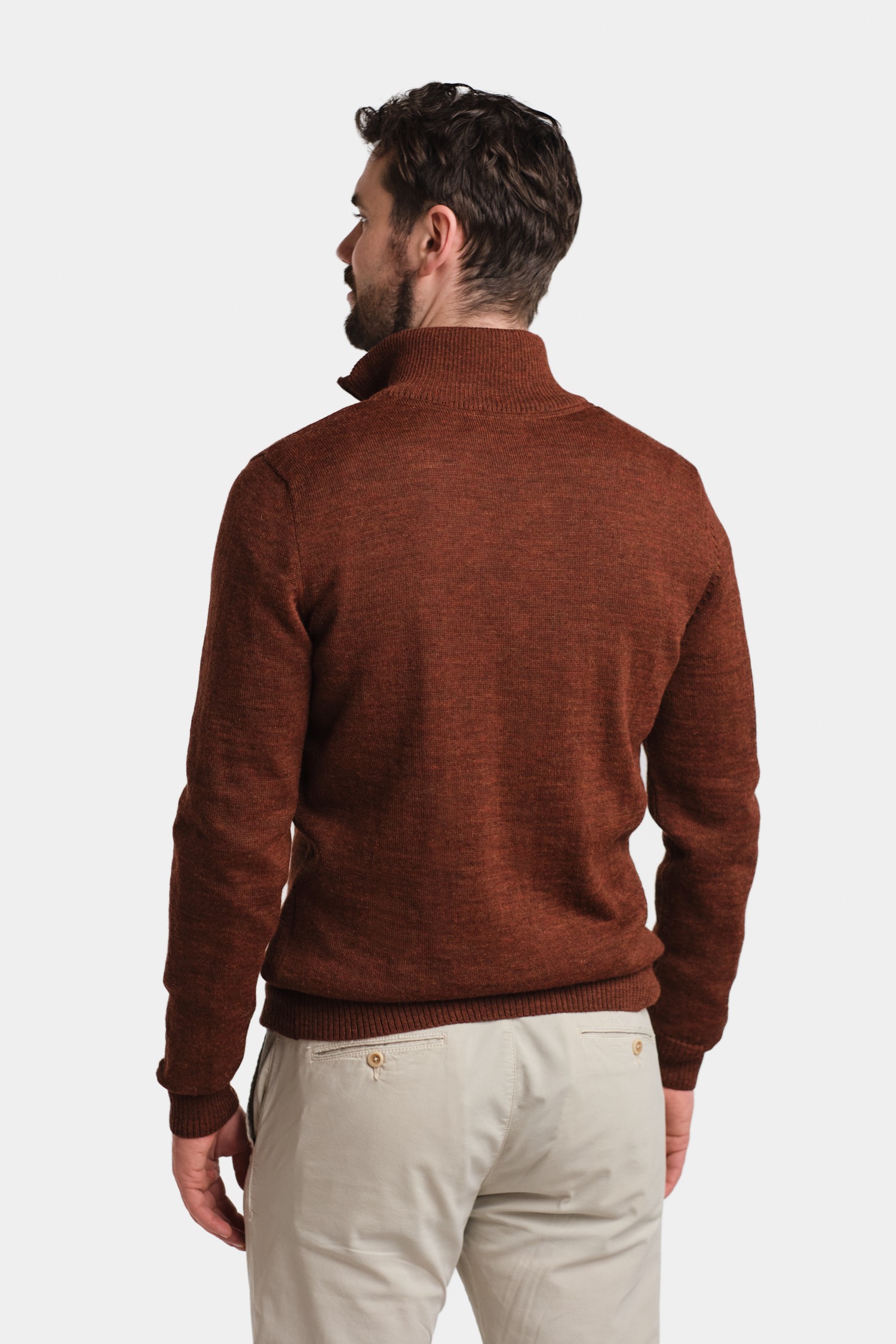 Half Zip -neulepusero, mahonki - Image 5