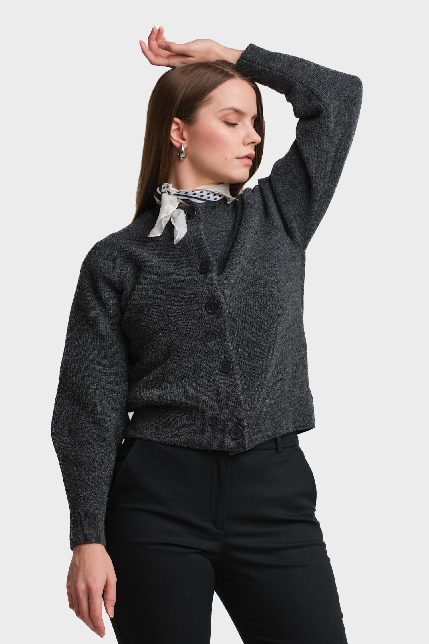 Soon-neuletakki, tummanharmaa - Image 2