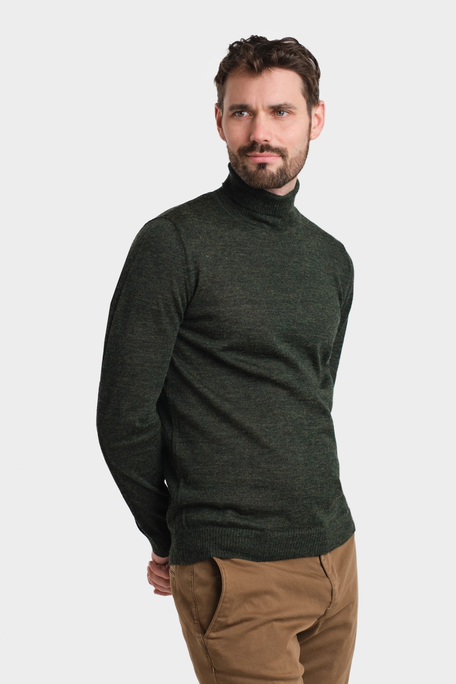 Roll Neck -pooloneule, metsänvihreä - Image 2